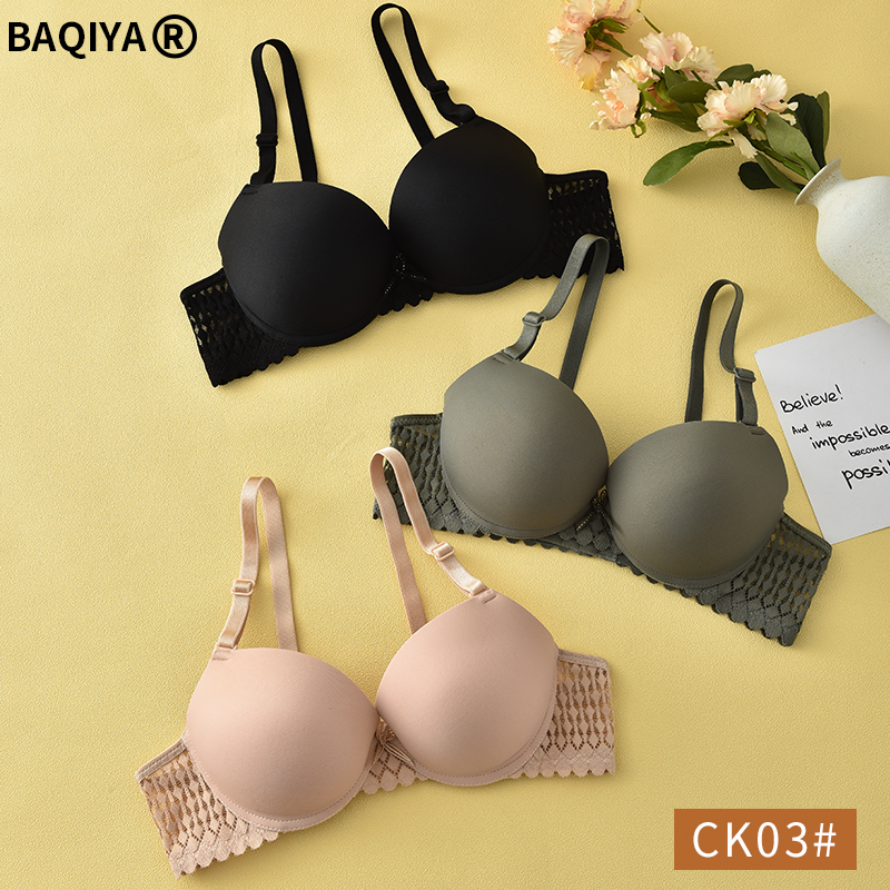Áo Ngực Su Có Gọng 2 Dây Cài Sau Viền Ren Nâng Ngực Mềm Mại Đệm Dày - CK03