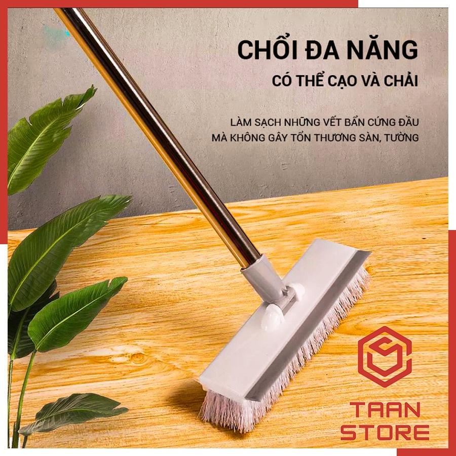 Chổi Cọ Sàn Nhà Tắm Cọ Sàn Gạt Kính Cán Dài 2in11 Siêu Đa Năng - Chổi Quét Gạch Kiêm Gạt Nước