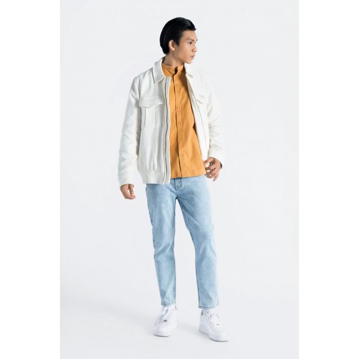 Quần Jean Nam Trơn Form Slim Crop - 10F22DPA038 | LASTORE MENSWEAR