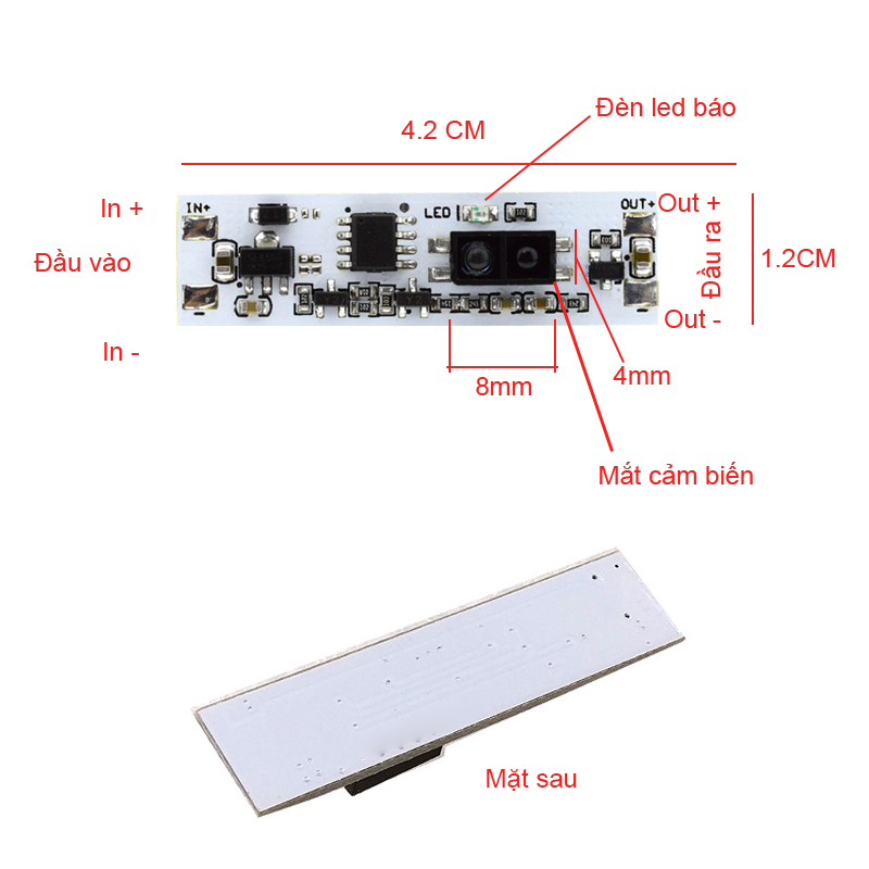 Module công tắc cảm biến tiệm cận, cảm biến vẫy tay thông minh 5-24VDC 36W