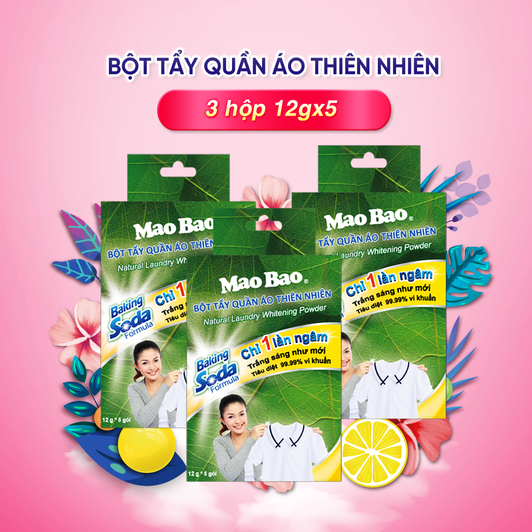 Combo 03 hộp Bột Tẩy Quần Áo Thiên Nhiên Baking Soda