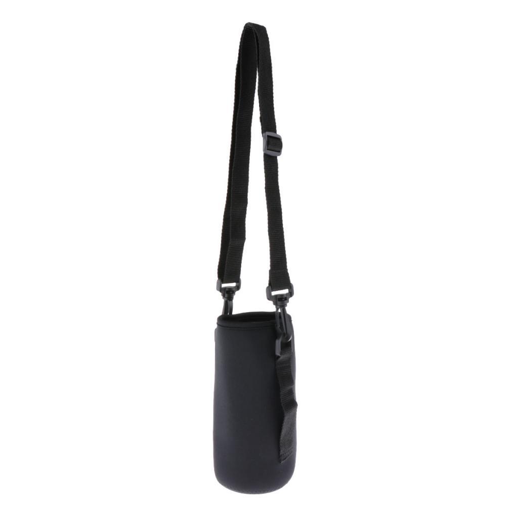 Insulated Sport Water Bottle Cover Sleeve Holder Cooler Carrier Black 750ml