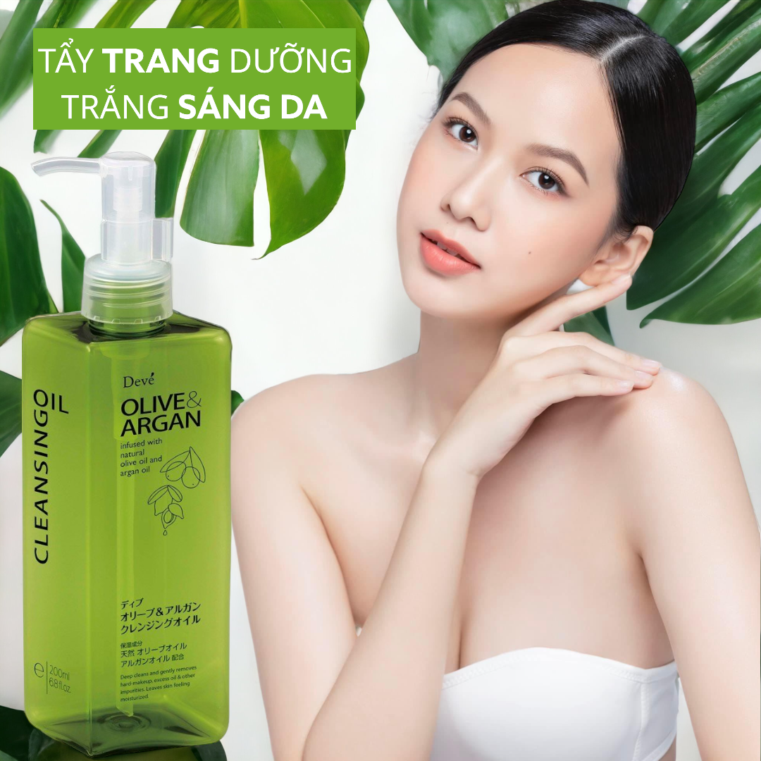 Dầu Tẩy Trang Deve Olive &amp; Argan Cleansing Oil (200mL)