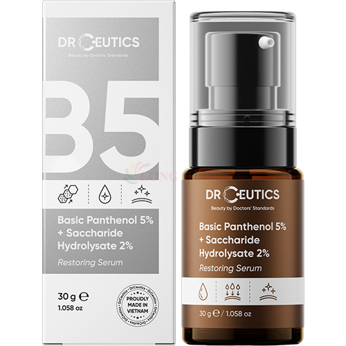 Tinh chất dưỡng ẩm DrCeutics Basic Panthenol 5% + Saccharide Hydrolysate 2% (30g/40g) - Hàng chính hãng