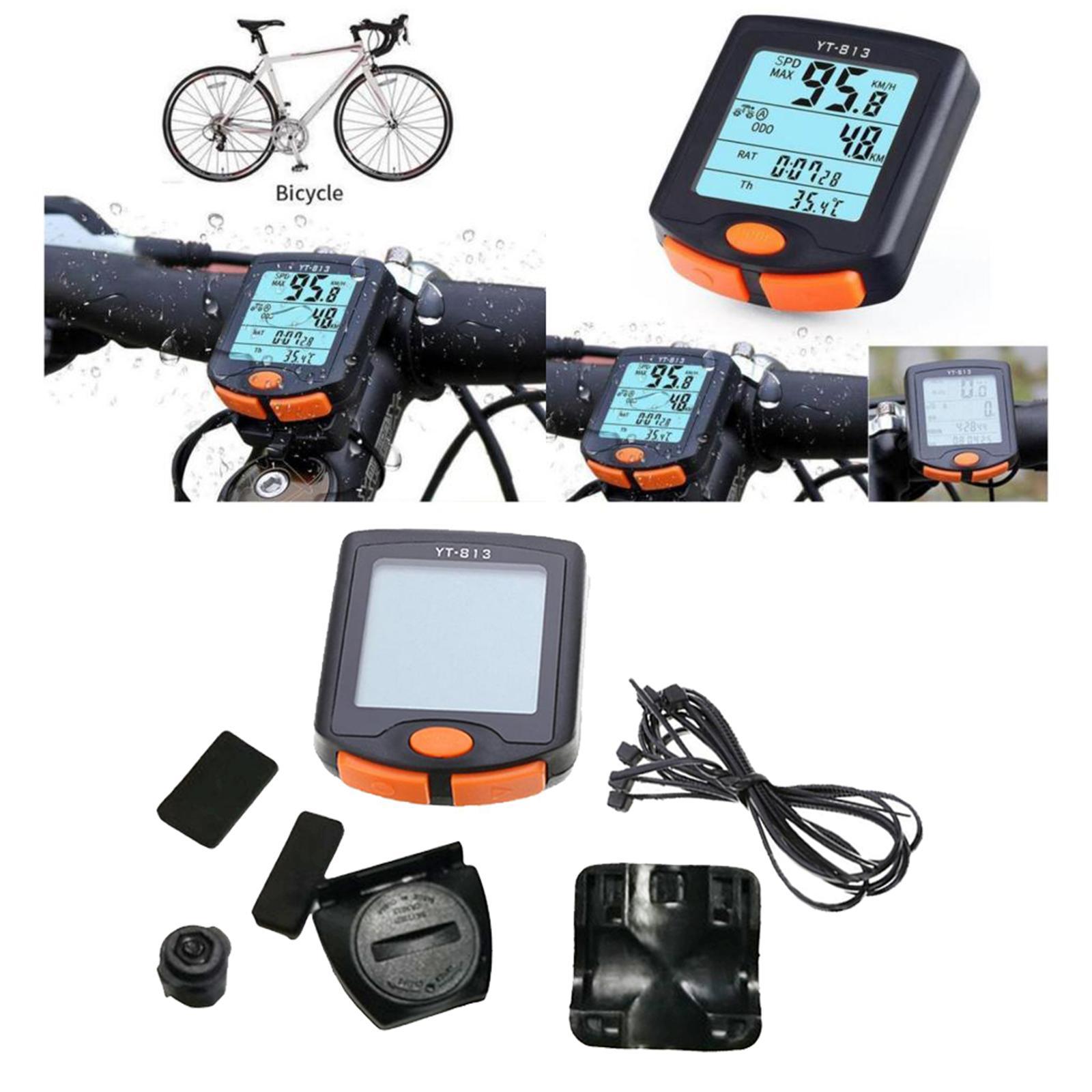 Bike Computer, /Wried   Bike  Cycling 24 Multi Function LCD Display with Backlight Cycling Equipments