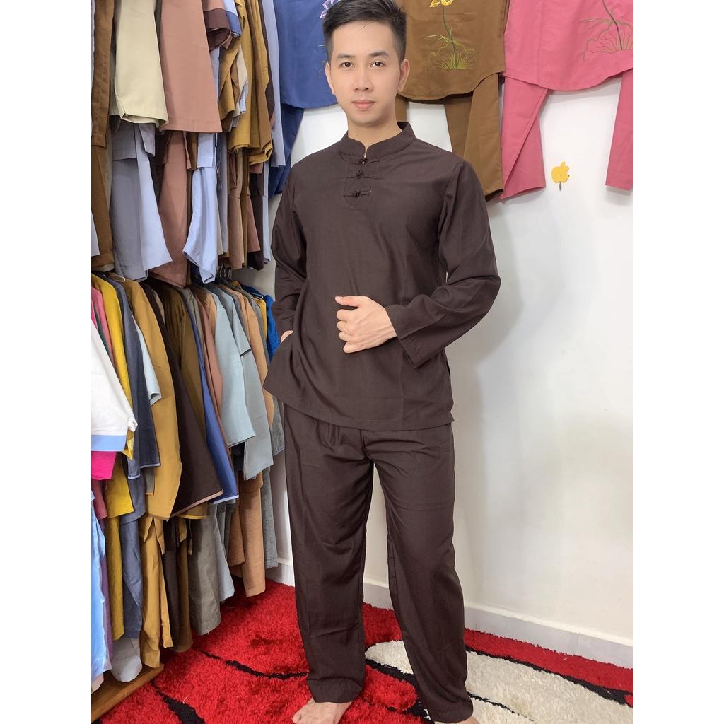 ĐỒ LAM ĐI CHÙA 3 Nút Nam Dài Tay