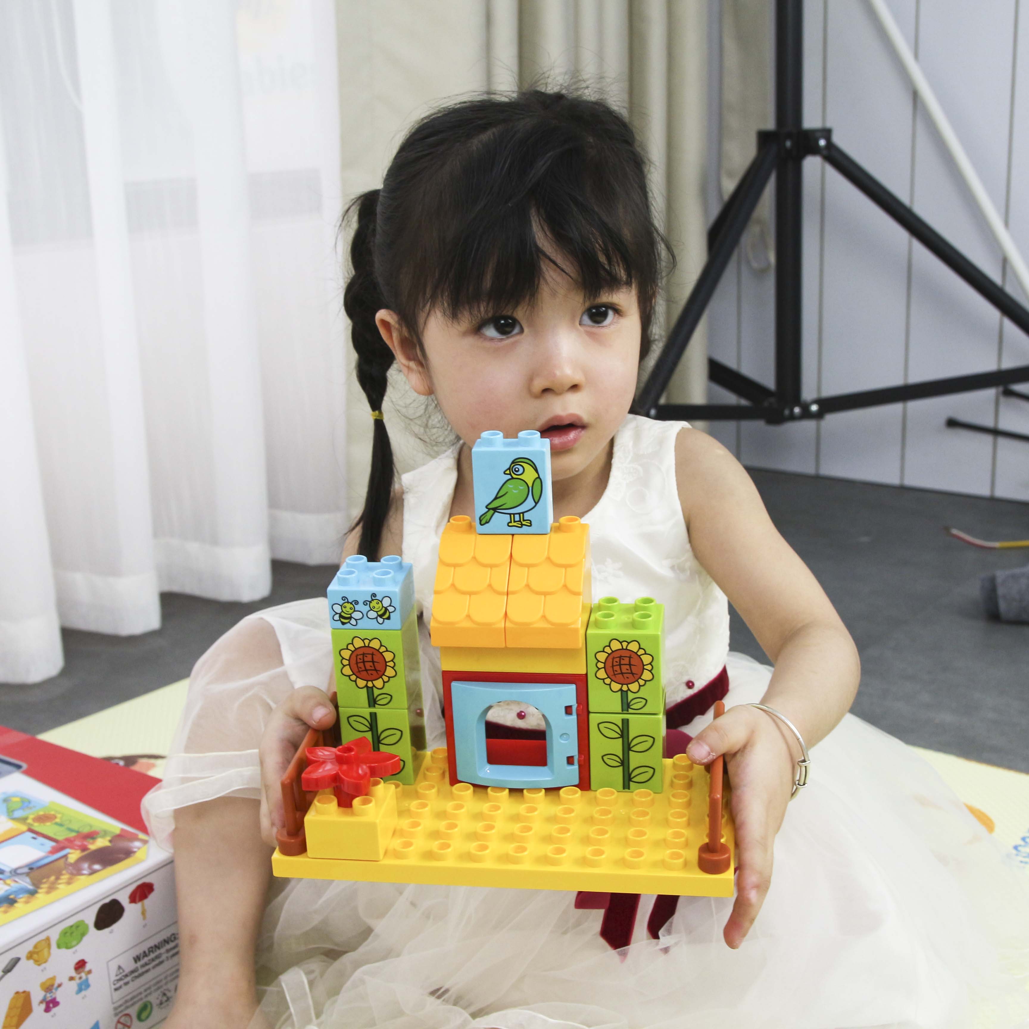 Bộ đồ chơi lắp ghép, ghép hình smoneo duplo Nông trại hạnh phúc 48 chi tiết Toyhouse 55006