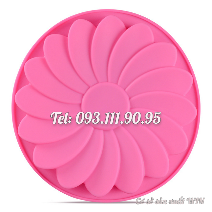 Khuôn silicon làm đế bánh, rau câu hoa hướng dương - Loại 24 cm – Mã số Q 1043