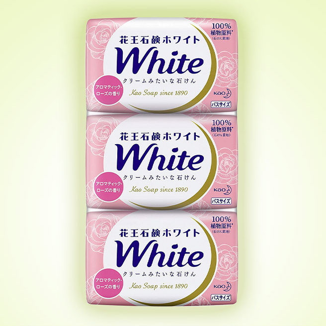 Combo 3 bánh xà phòng tắm trắng da KAO white Nhật Bản 3x130g