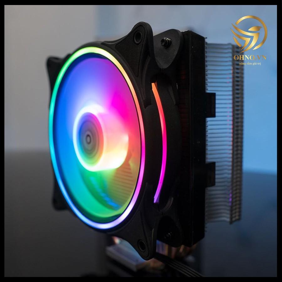 Fan CPU VSP COOLER MASTER T410i - LED RGB Quạt Tản Nhiệt Khí Máy Tính Làm Mát CPU Có Gắn LED - Hàng Chính Hãng