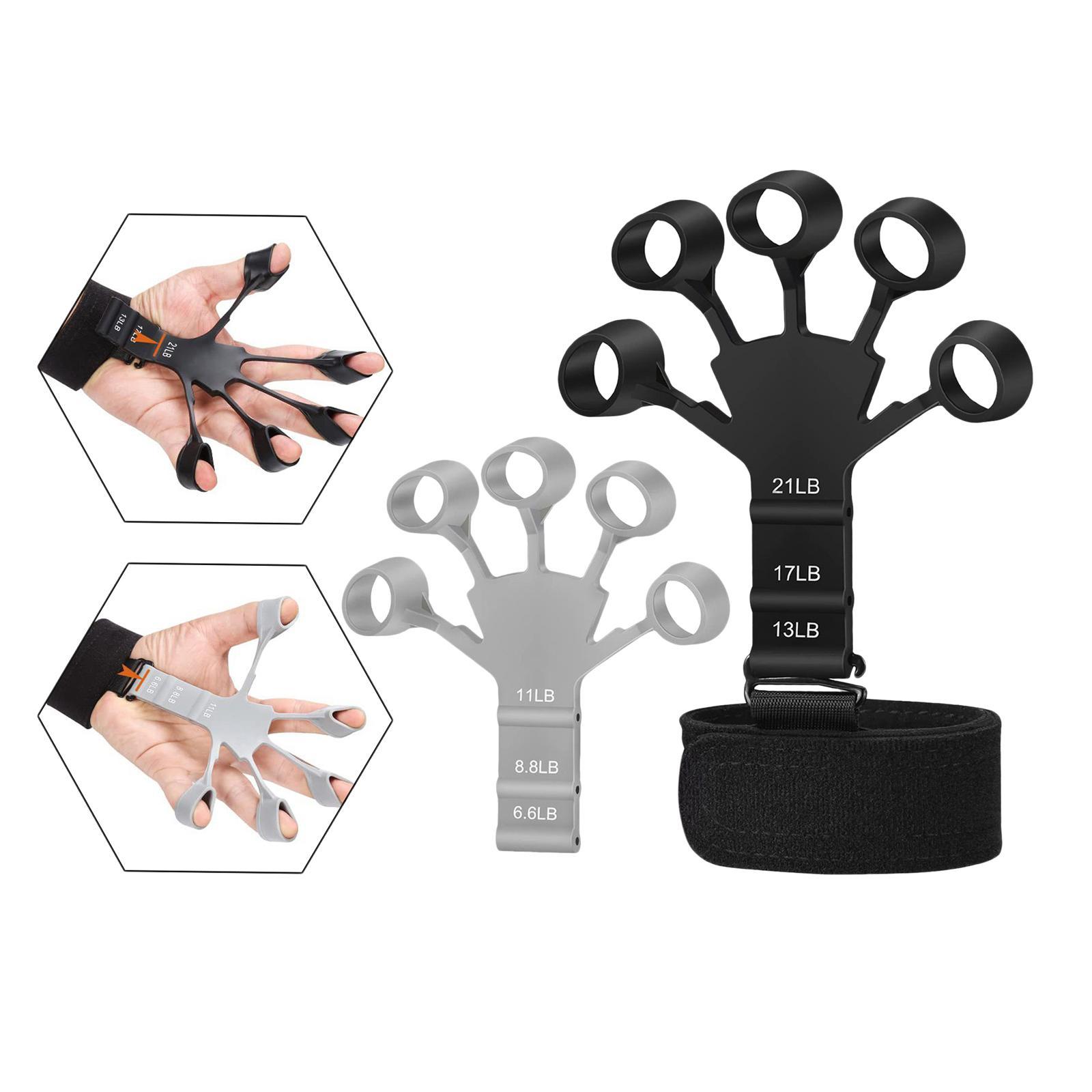 Silicone Finger Exerciser, Gripper Hand Grip Strengthener for Carpal Tunnel Exercise Equipment