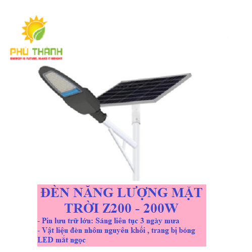 Đèn đường năng lượng mặt trời 150W Z150 , có cần đèn, có điều khiển từ xa