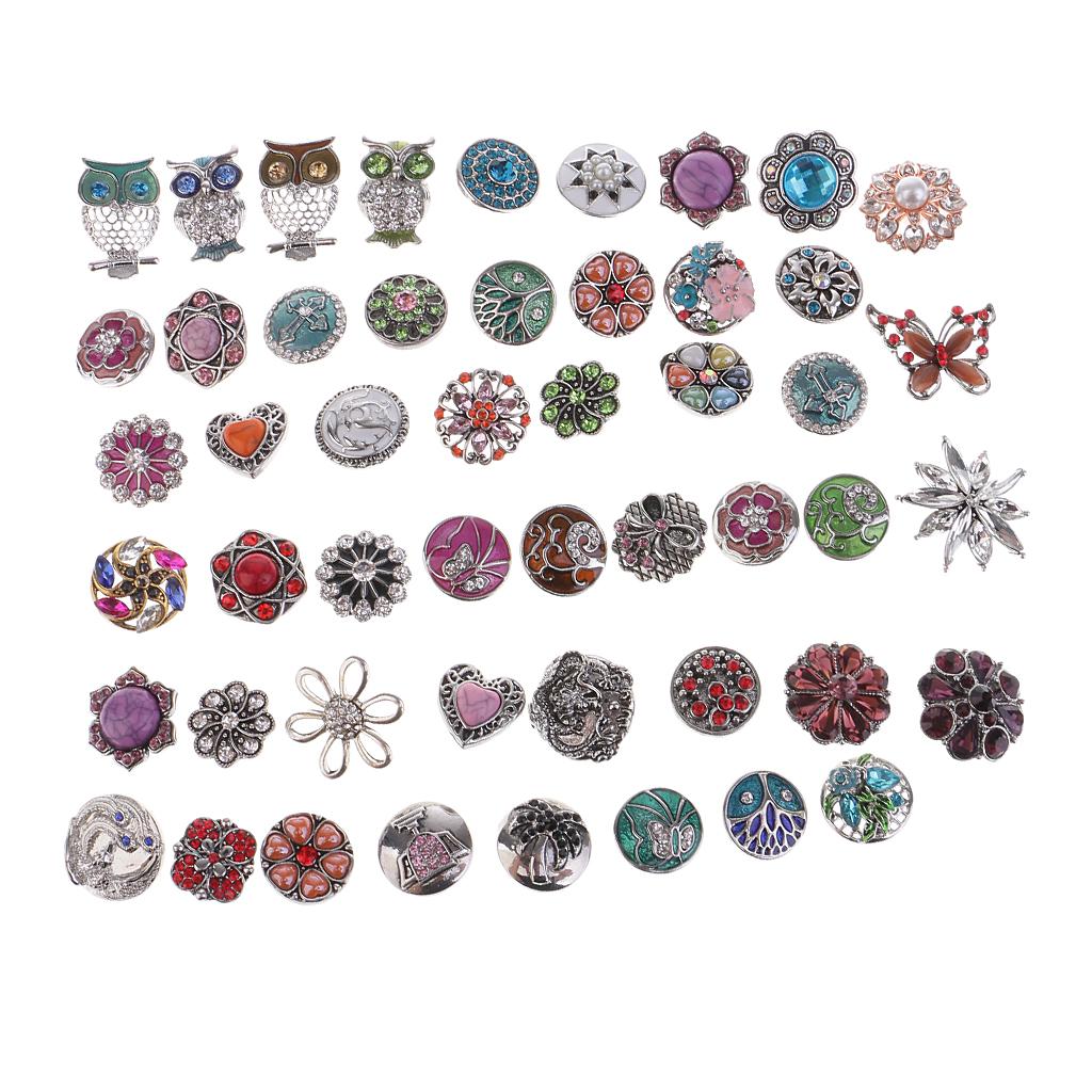 10x mix styles snap buttons 18mm jewelry making Interchangeable snap charms