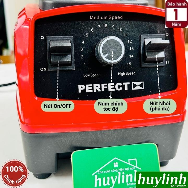 Máy xay sinh tố công nghiệp Perfect PF-ST05 - Dung tích 2 lít - công suất 1500W - Xay đá - Hàng chính hãng