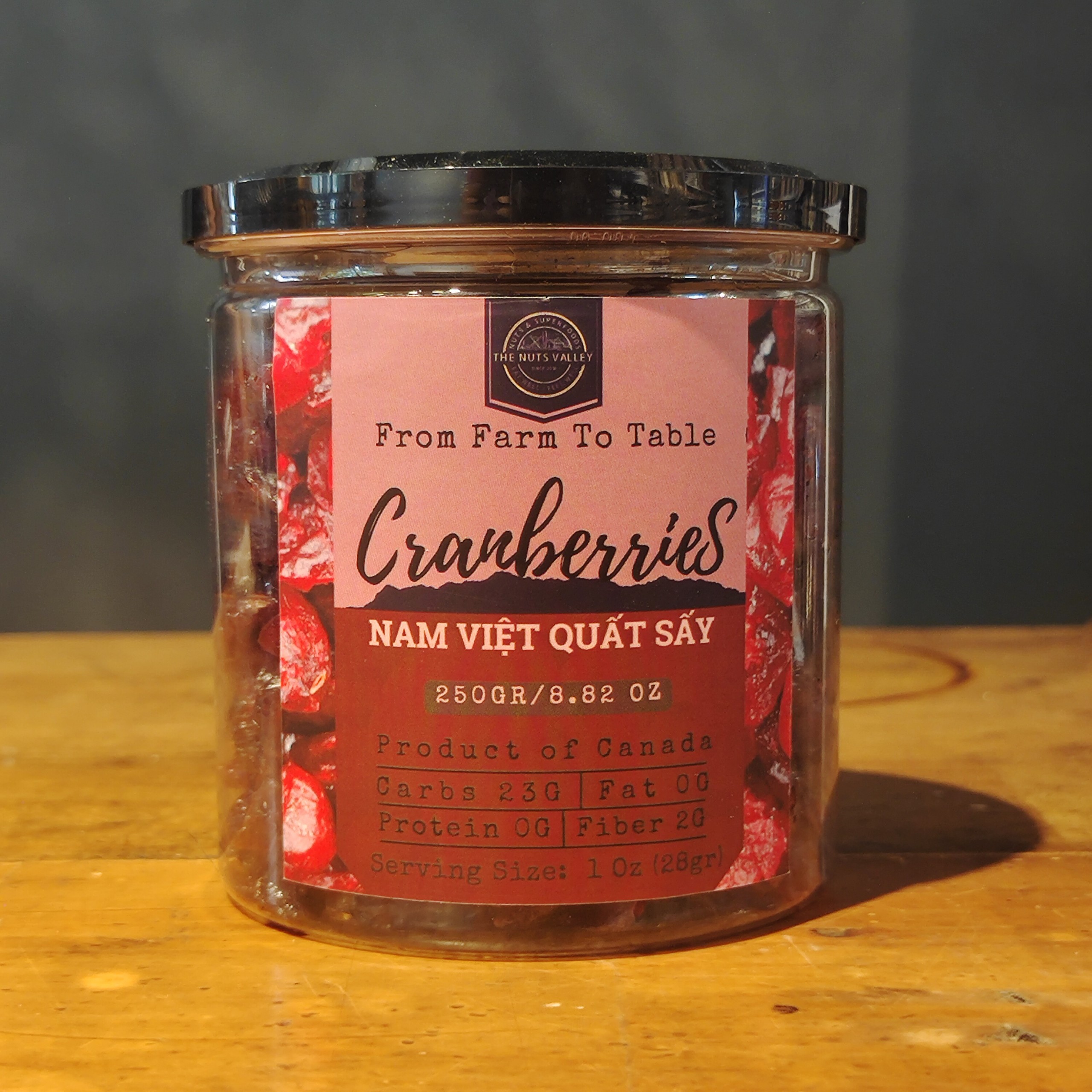 Nam việt quất sấy - Cranberry The Nuts Valley 250g