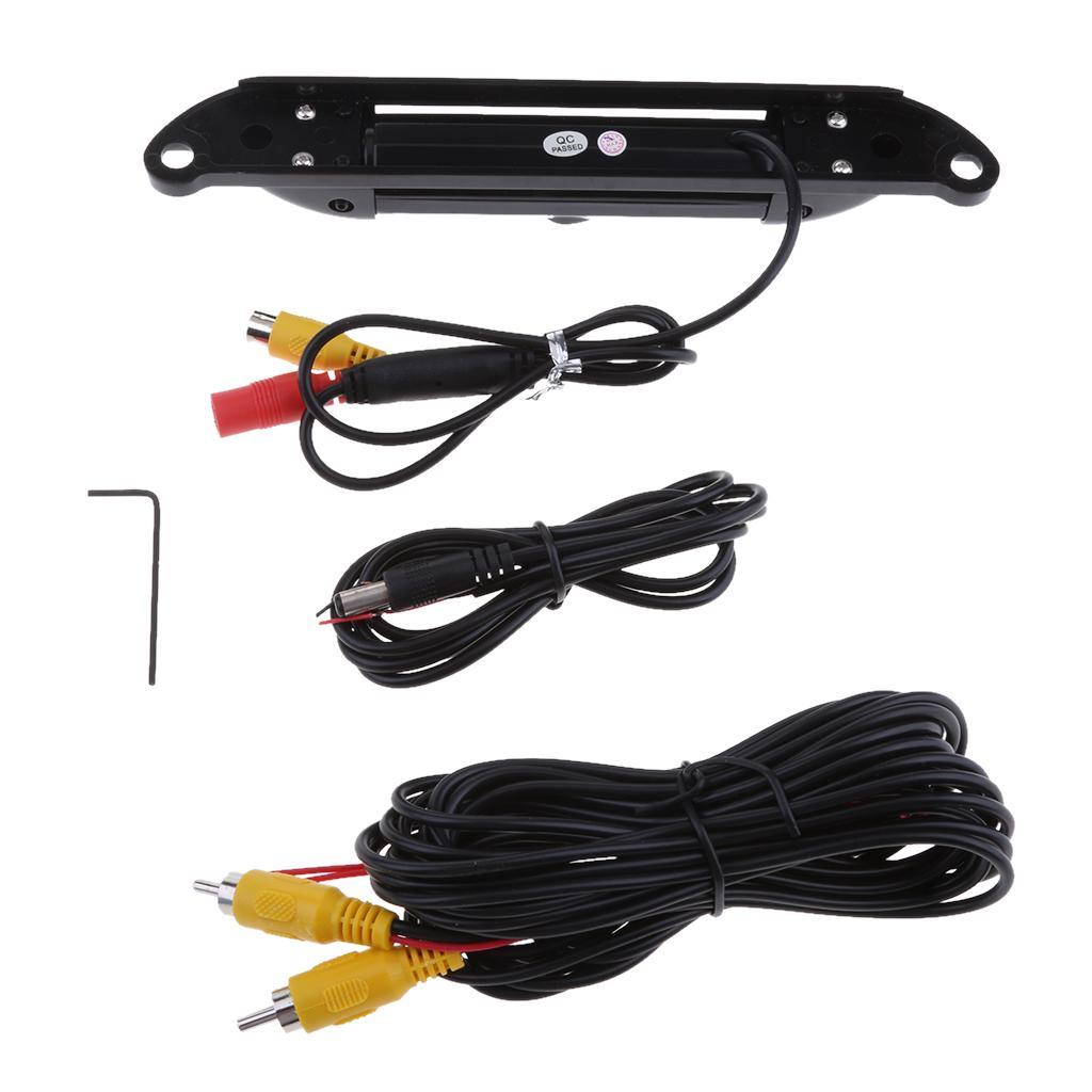 For US License Plate Frame Backup Camera HD Wide Angle Night Vision Rearview Camera,Black 1pcs