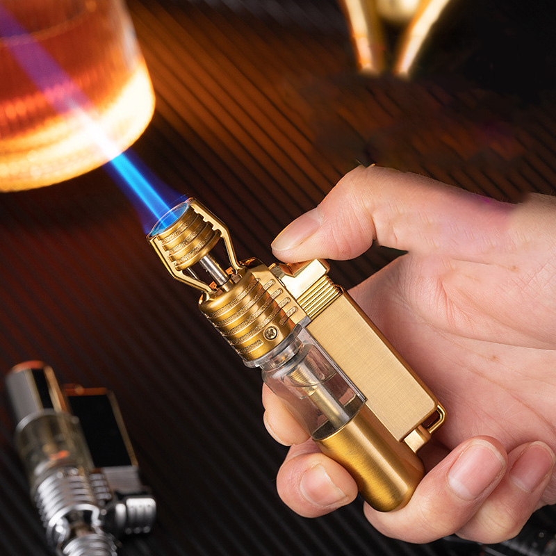 Bật lửa hột quẹt khè đứng BAIRUI BR658 hình trụ gas lộ thiên - xài gas