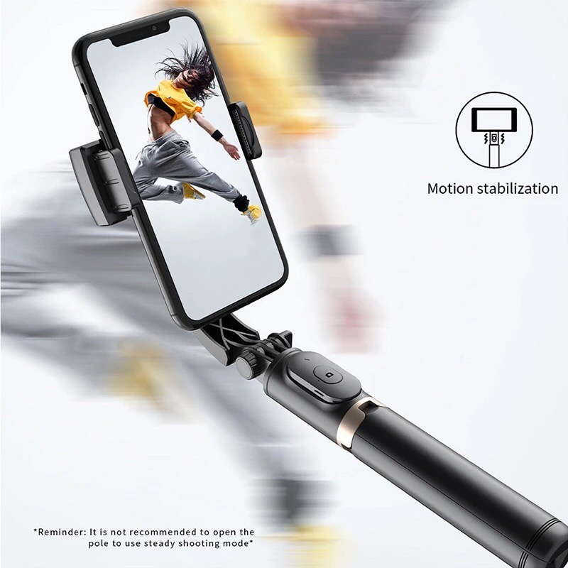 Gậy Selfie chống rung 1 trục CYKE, gậy selfie kiêm tripod đa năng kèm điều khiển từ xa bluetooth, xoay 360° cho smartphones - Hàng chính hãng