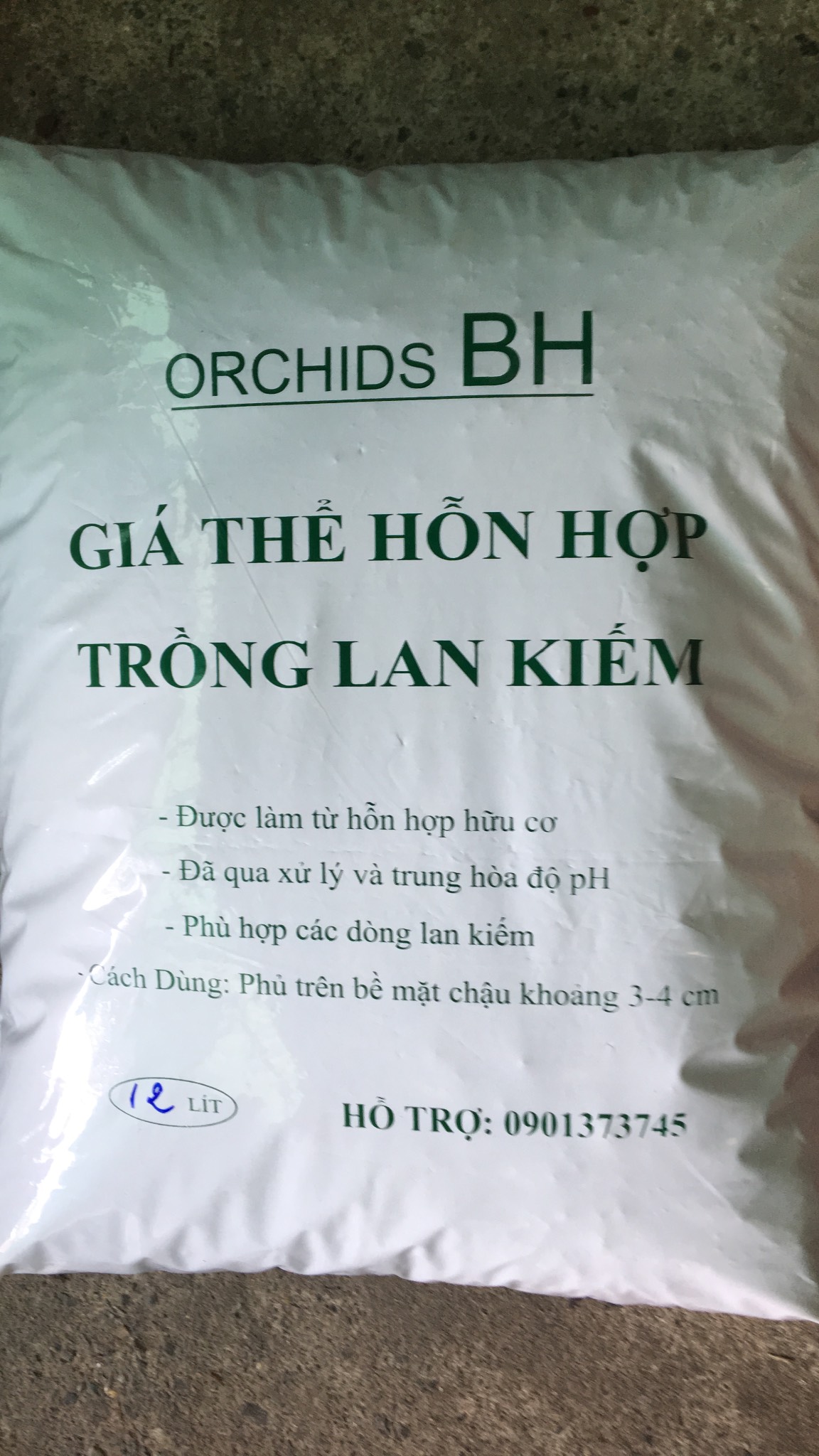 Giá thể trồng lan Kiếm đã qua xử lý