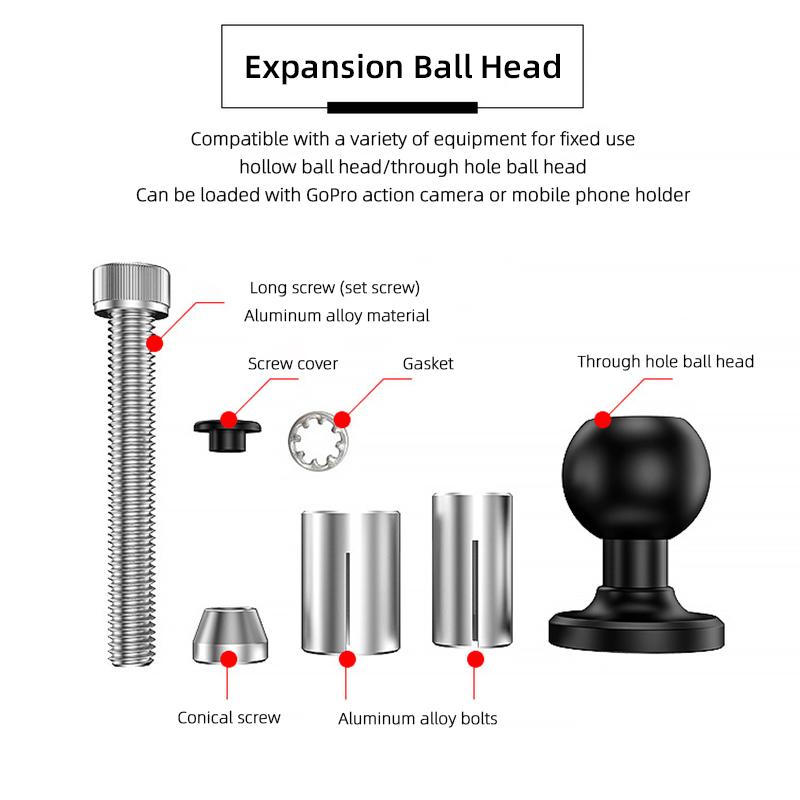 1 Inch Bóng Đầu Adapter Sang M6 M8 M10 Vít Cho GoPro Gắn GPS Xe Máy Điện Thoại Giá Đỡ Xe Insta360 x3 Phụ Kiện Máy Ảnh