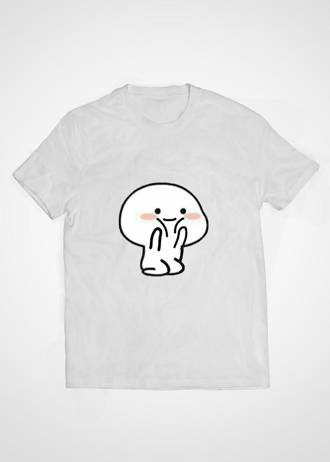 Áo thun cặp đôi Cotton màu trắng in hình mẫu 31