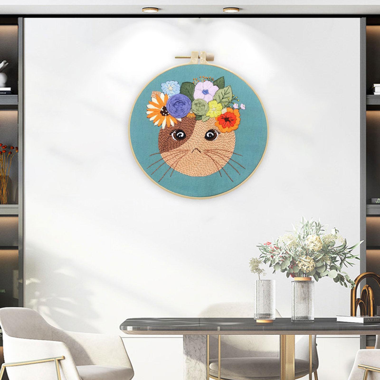 Embroidery Starter DIY with Embroidery Hoop Cross Stitch Home Decor Gift