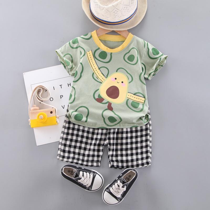 Bộ Quần Áo Bé Trai Mùa Hè Thời Trang 2 Dây Cotton Áo Ngắn Tay Quần Short Bộ Quần Áo Bé Trai Cổ Phù Hợp Với Trẻ Em quần Áo Của Bé Phù Hợp Với