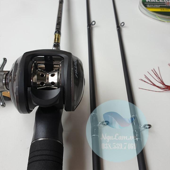 Bộ cần lure Hunting máy ngang alvion tặng kèm mồi lure docaucagiangnam