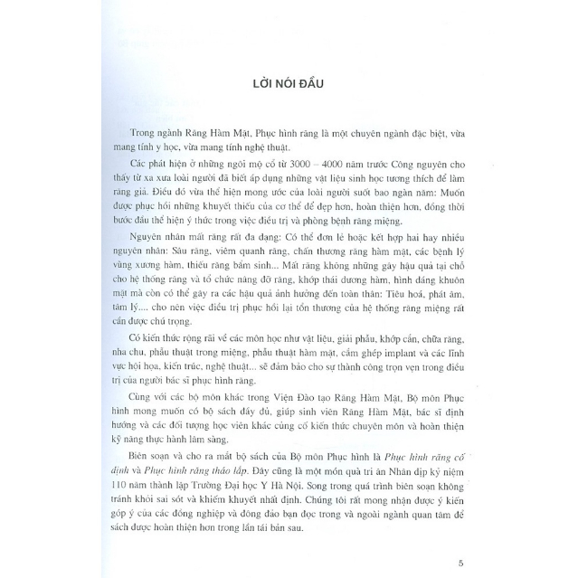Sách - Phục Hình Răng Cố Định Dùng cho Sinh viên Răng Hàm Mặt