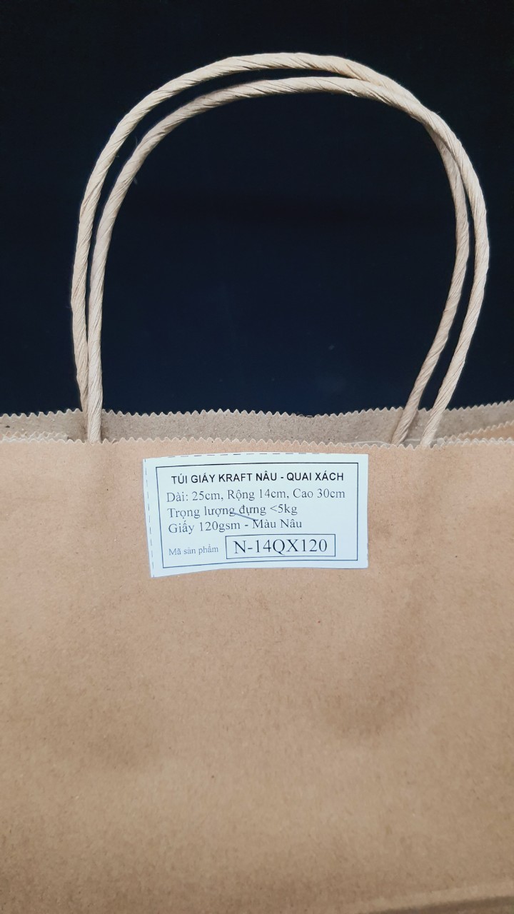 TÚI QUAI XÁCH LỚN ĐỊNH LƯỢNG 120gsm, 25x14x30cm