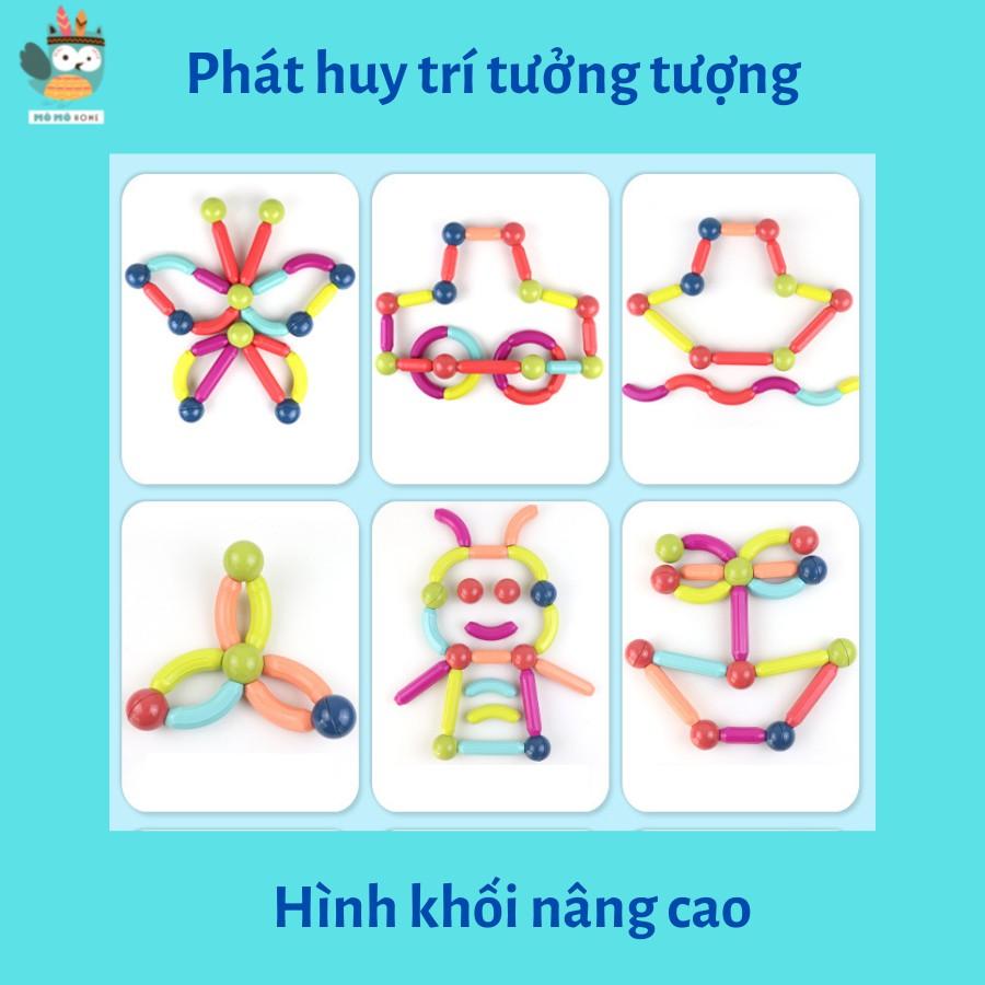 Đồ Chơi Nam Châm Xếp Hình Thông Minh Cao Cấp, Lắp Ráp thú vị. Phát huy trí tưởng tượng, sáng tạo của bé. KHỐI TRÒN