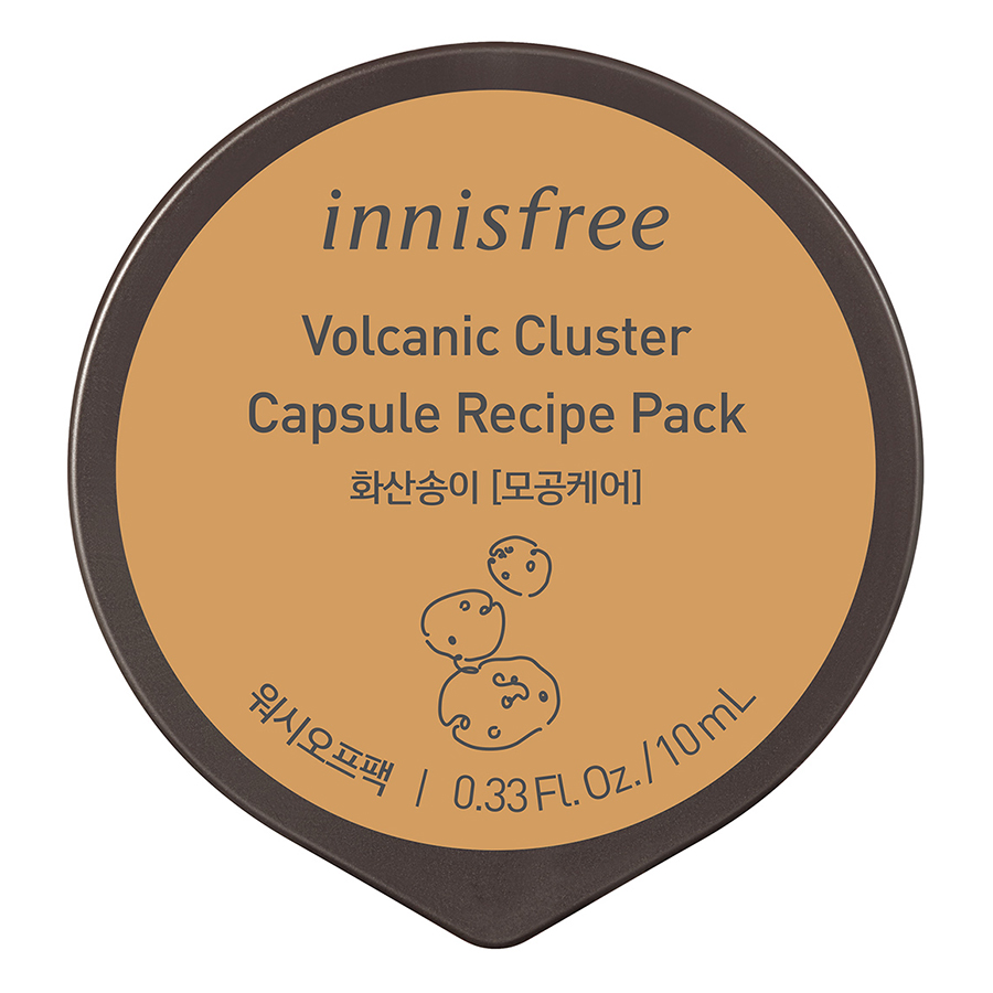 Mặt Nạ Rửa Dạng Hủ Từ Đá Núi Lửa Innisfree Capsule Recipe Pack Volcanic Cluster (10ml) - 131170954