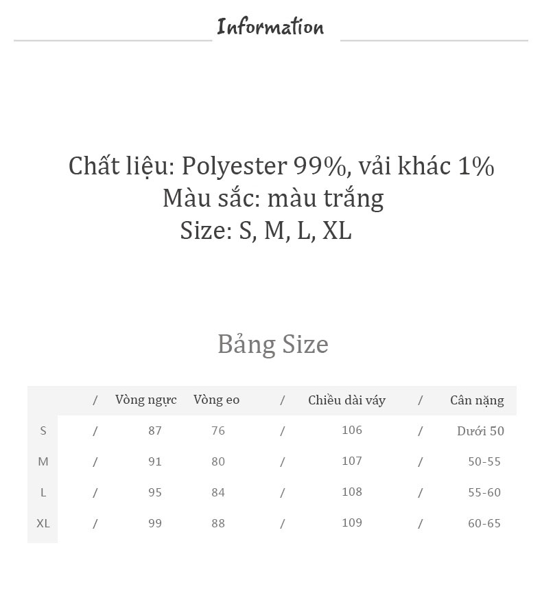 Váy trắng nữ tính khí ngọt ngào váy ren voan dài mã 7075 