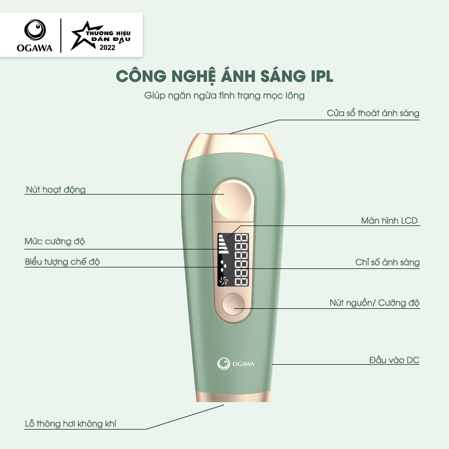 Thiết bị triệt lông cầm tay XPRE134 OGAWA Beauty - Hair Removal Device