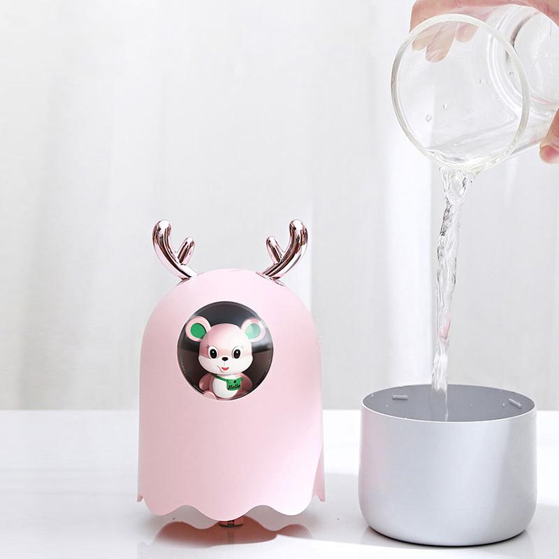 300ML Máy Phun Sương Tạo Độ Ẩm Dễ Thương Siêu Im Lặng USB Điện Văn Phòng Hộ Gia Đình Phòng Ngủ Thơm Ô Tô Hương Thơm Máy Lọc Không Khí Mini Phun Sương Tạo