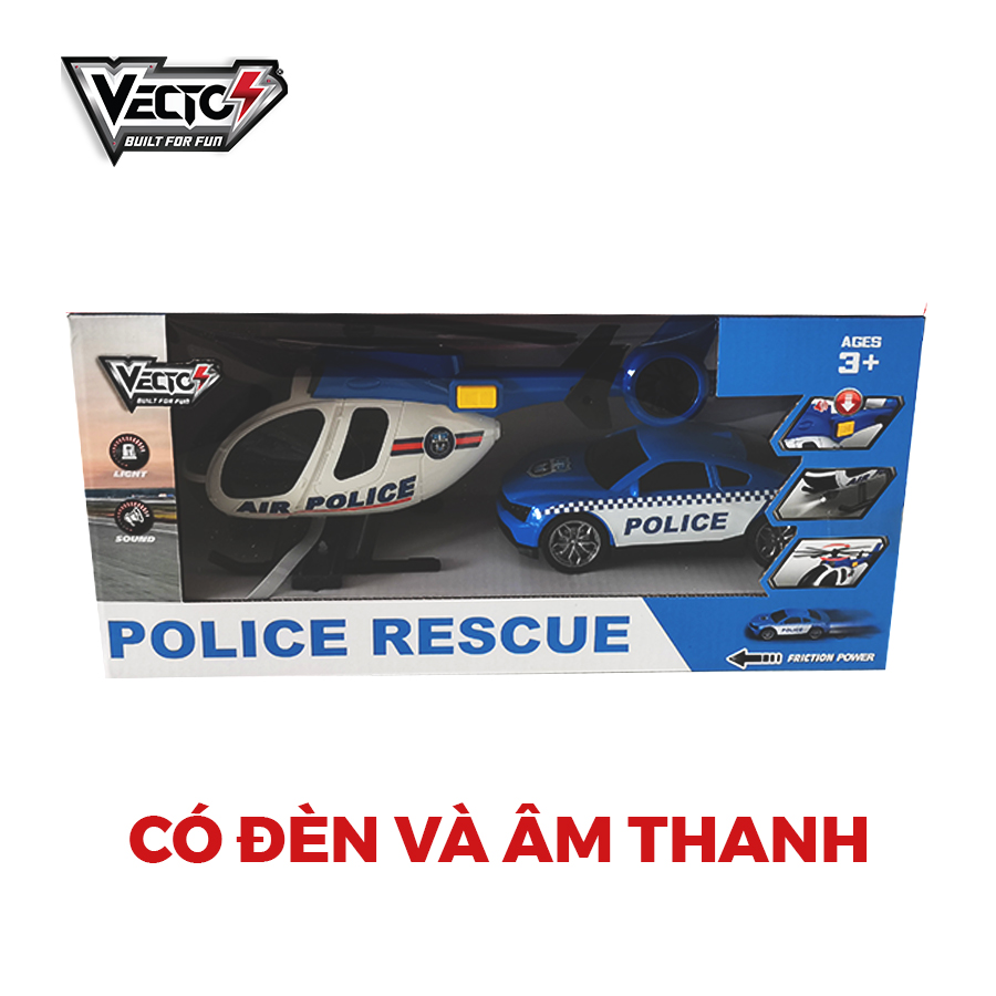 Đồ Chơi Xe Và Trực Thăng Cảnh Sát VECTO VT73P