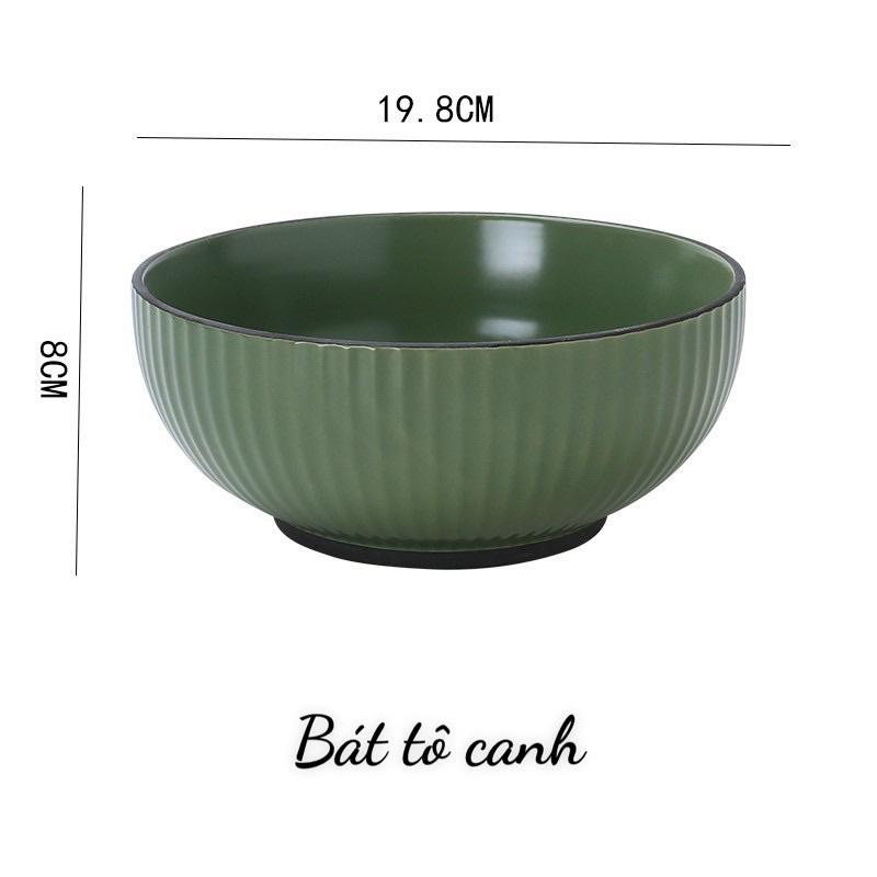 Set bát đĩa 19 món mang phong cách Nhật Bản. Gốm sứ cao cấp.