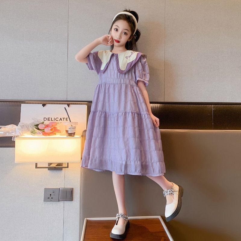 SHUANGYAN Cô gái mùa hè đầm 2023 tây trung bình cô gái lớn đầm công chúa váy trẻ em mùa hè đầm