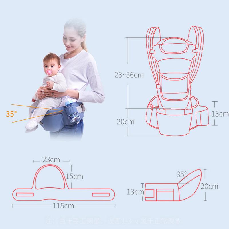 0-48M Công Thái Trước Mặt Đối Mặt Với Em Bé Trẻ Sơ Sinh Hipseat Carrier Mặt Trước Công Thái Kangaroo Quấn Bé Sling du Lịch