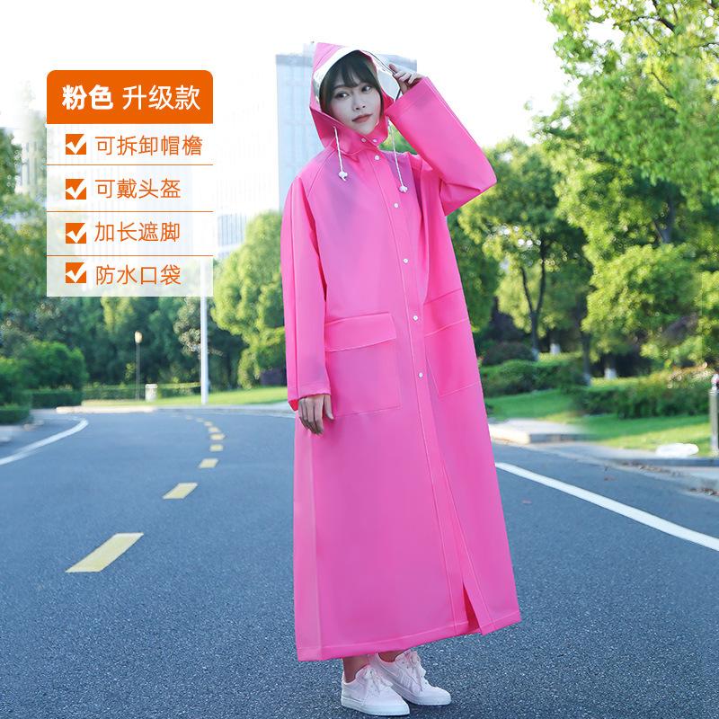 Đảm bảo chất lượng áo mưa phần dài toàn thân thời trang trong suốt cưỡi nam nữ học sinh đơn xe điện poncho pin xe đạp người lớn