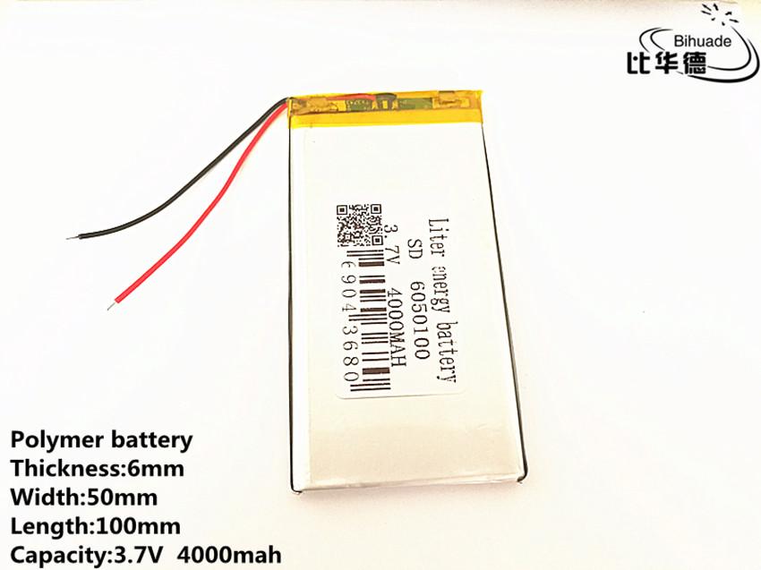 1 Cái/lốc 3.7V 4000MAh 6050100 Polymer Lithium Pin Sạc LiPo Cho GPS PSP DVD