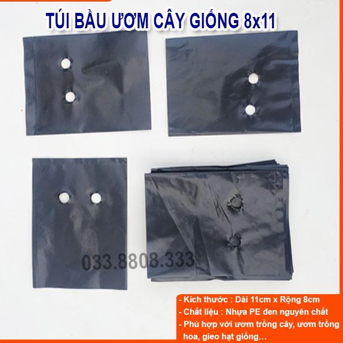 1KG TÚI BẦU VUÔNG ĐEN DÙNG ƯƠM CÂY  - CHẬU ƯƠM CÂY GIÁ RẺ