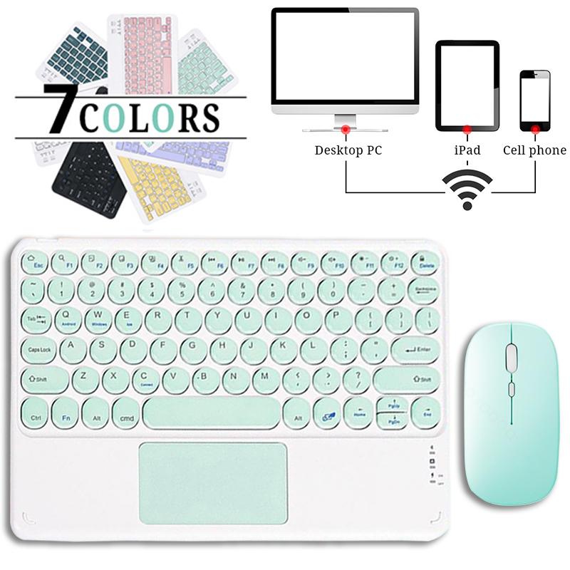 Bàn Phím Bluetooth Không Dây Với Điều Khiển Cảm Ứng, Có Thể Tùy Chỉnh Hàn Quốc, Ả Rập Nhật Bản, Nga, Pháp, Tây Ban Nha bồ Đào Nha