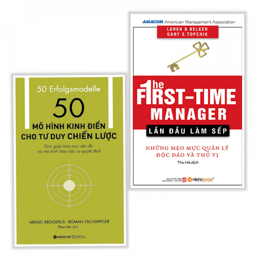 Combo sách kinh doanh hay :  50 mô hình kinh điển cho tư duy chiến lược + The first time manager lần đầu làm sếp - Tặng kèm bookmark thiết kế