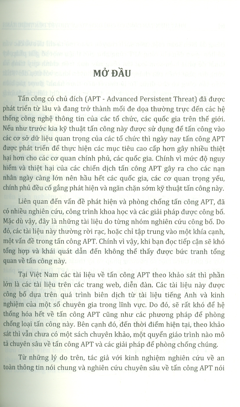 Phát Hiện Tấn Công Có Chủ Đích - Từ Lý Thuyết Đến Thực Hành (Sách chuyên khảo)