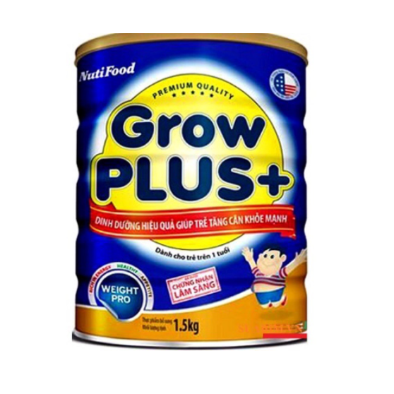 Combo 2 hộp  Sữa Grow Plus xanh 1,5kg công thức FDI độc quyền của Nutifood Thụy Điển giúp trẻ biếng ăn tăng cân hiệu quả. Tặng khăn mặt mềm mịn cho bé.