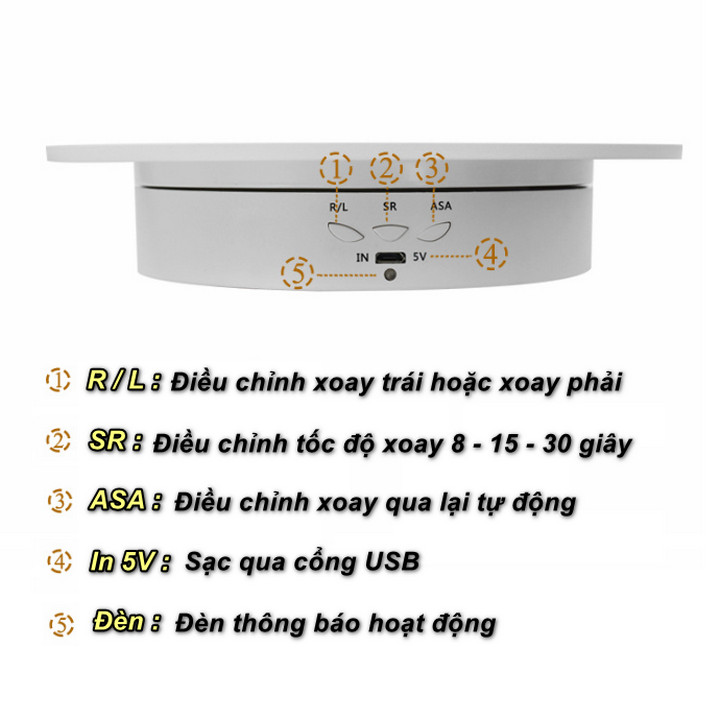 Bàn Xoay Trưng Bày Sản Phẩm Hai Chiều 20cm 10kg