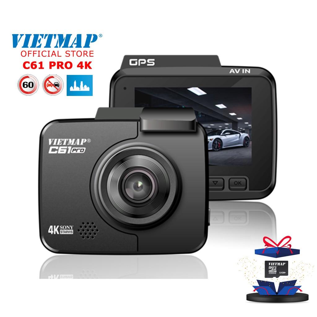 VIETMAP C61 PRO - Camera hành trình 4K Cảnh Báo Giao Thông Giọng Nói - Nâng cấp âm thanh - HÀNG CHÍNH HÃNG