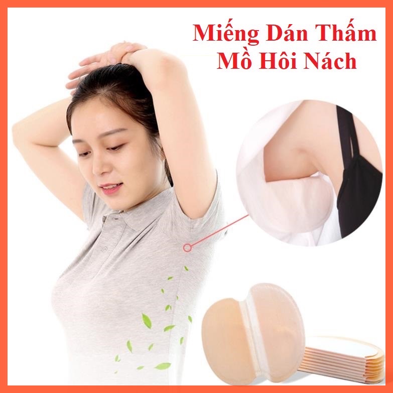 Sét 10 miếng dán thấm hút mồ hôi vùng da dưới cánh tay cho nam và nữ giúp thoáng khí khử mùi an toàn và tiện lợi