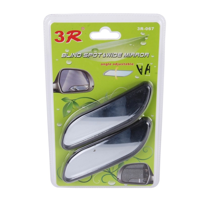 3R-067 Bộ 2 Gương Điều Chỉnh Điểm Mù Rộng Dành Cho Xe Ô Tô- Viền Đen - Loại Dài